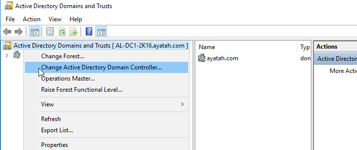 change active directory 