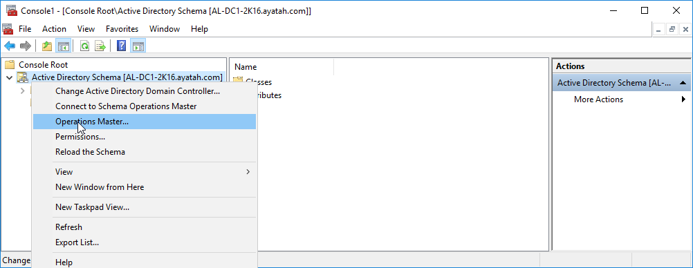 Schema Operations Master 