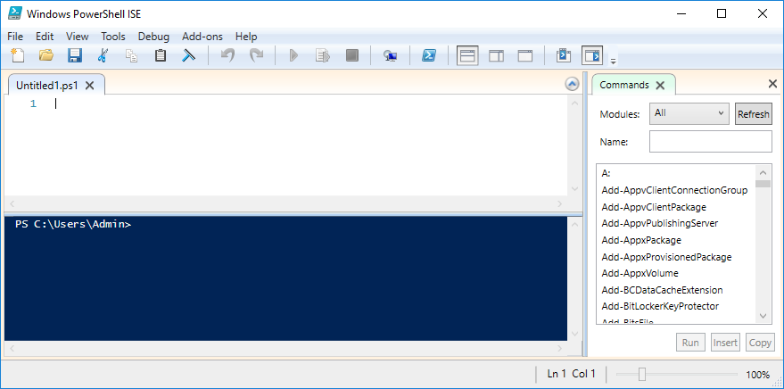powershell ISE 
